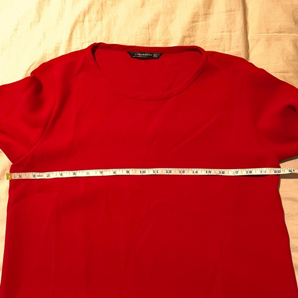 Zara Red Peplum sleeve top in size Medium - Picture 13 of 13